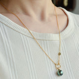 dots south sea pearl diamond pendant top DT07-B-007