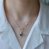 dots south sea pearl diamond pendant top DT07-B-011
