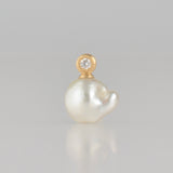 dots south sea pearl diamond pendant top DT07-W-006