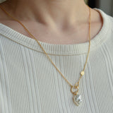 dots south sea pearl diamond pendant top DT07-W-008