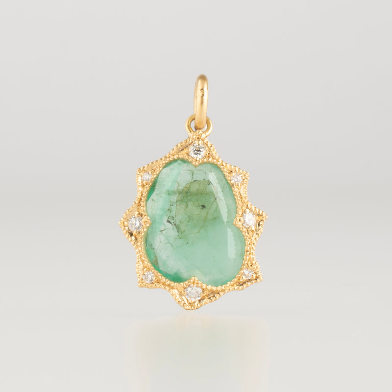 coronet emerald diamond pendant top　T2504-004