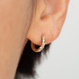 grace diamond hoop earring