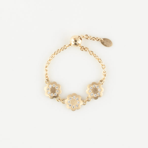 anemone diamond chain ring