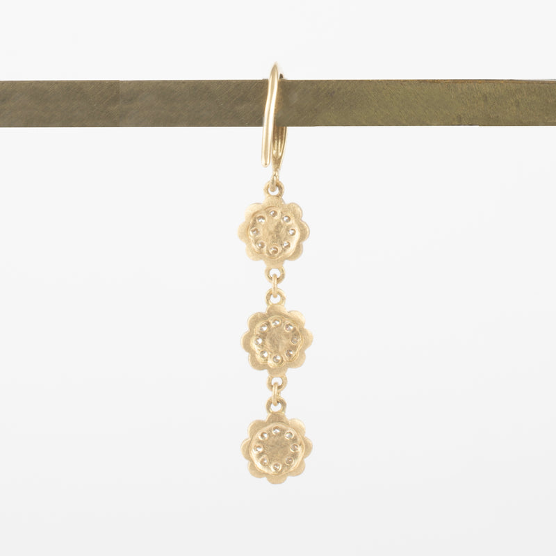 anemone diamond hook earrings