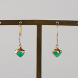 enfold emerald hook earring