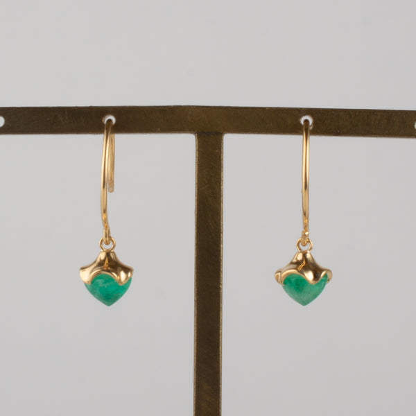 enfold emerald hook earring