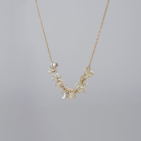 sazare akoya pearl chain necklace