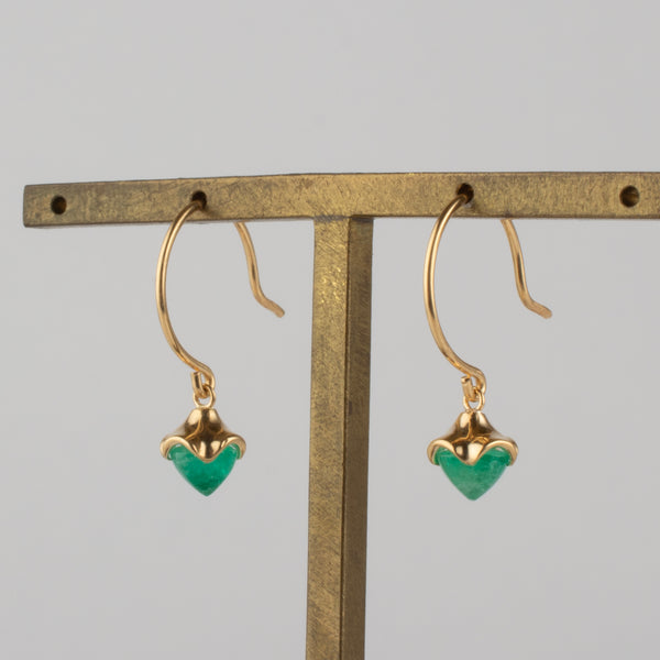 enfold emerald hook earring