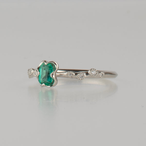 enfold emerald diamond ring