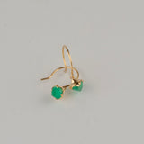 enfold emerald hook earring