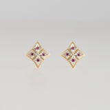 grace ruby stud earrings