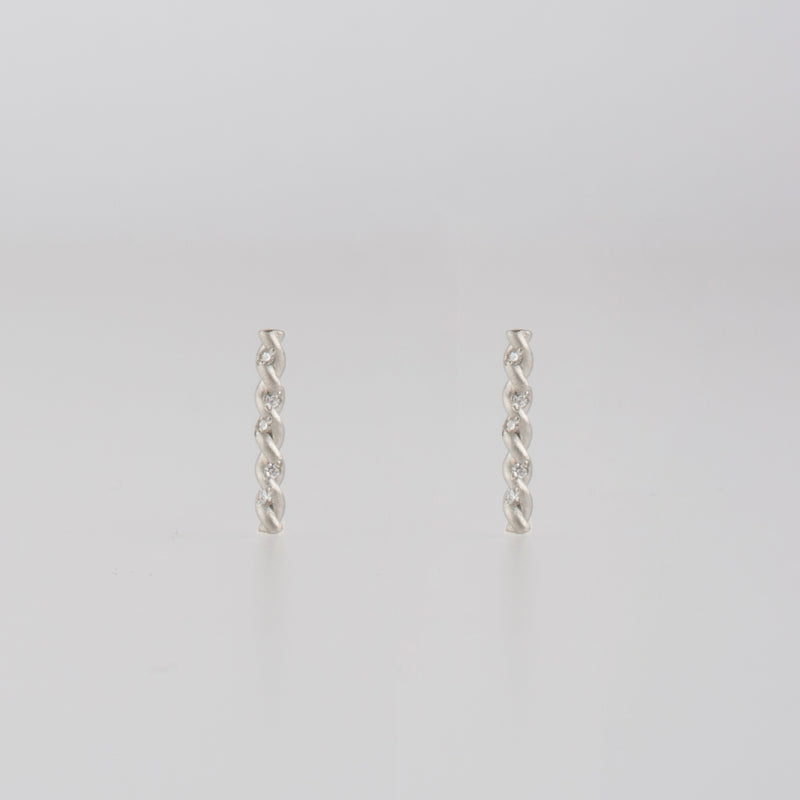 twist diamond stud earrings