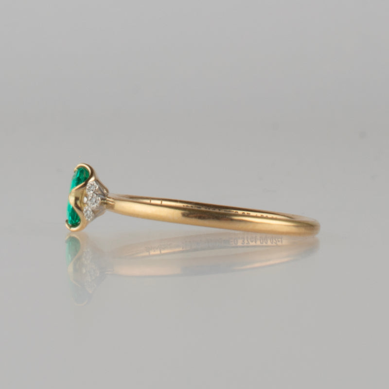 enfold emerald diamond ring