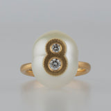 south sea pearl diamond ring