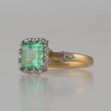 grace emerald diamond ring