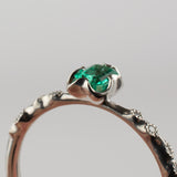 enfold emerald diamond ring