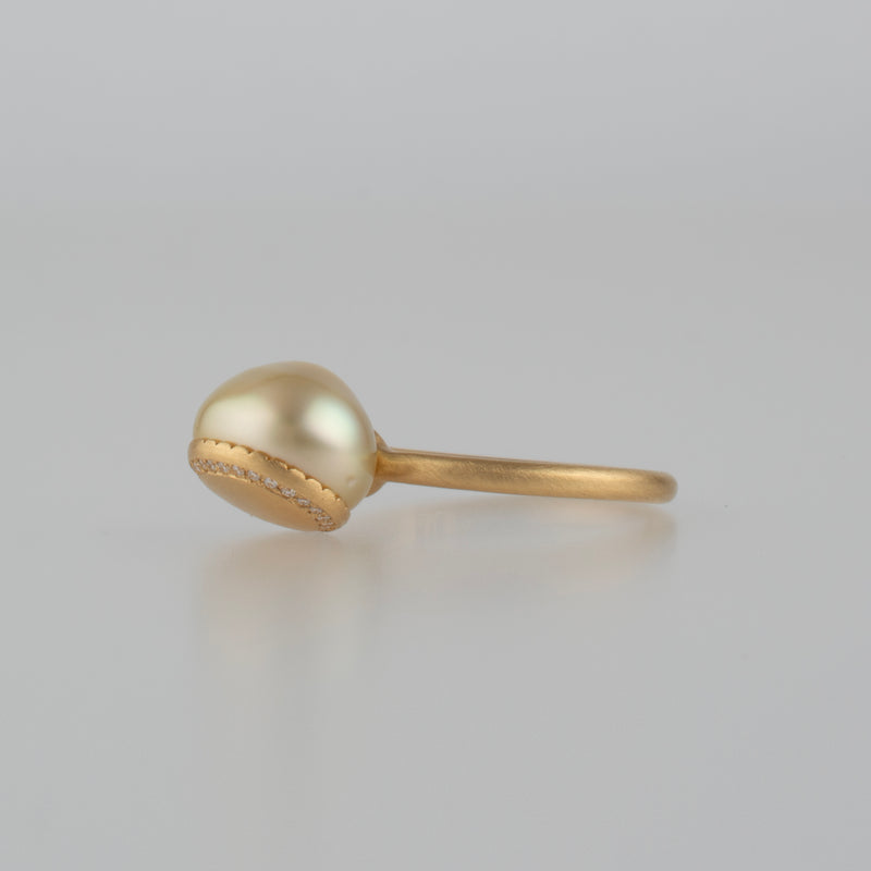 collet south sea pearl ring