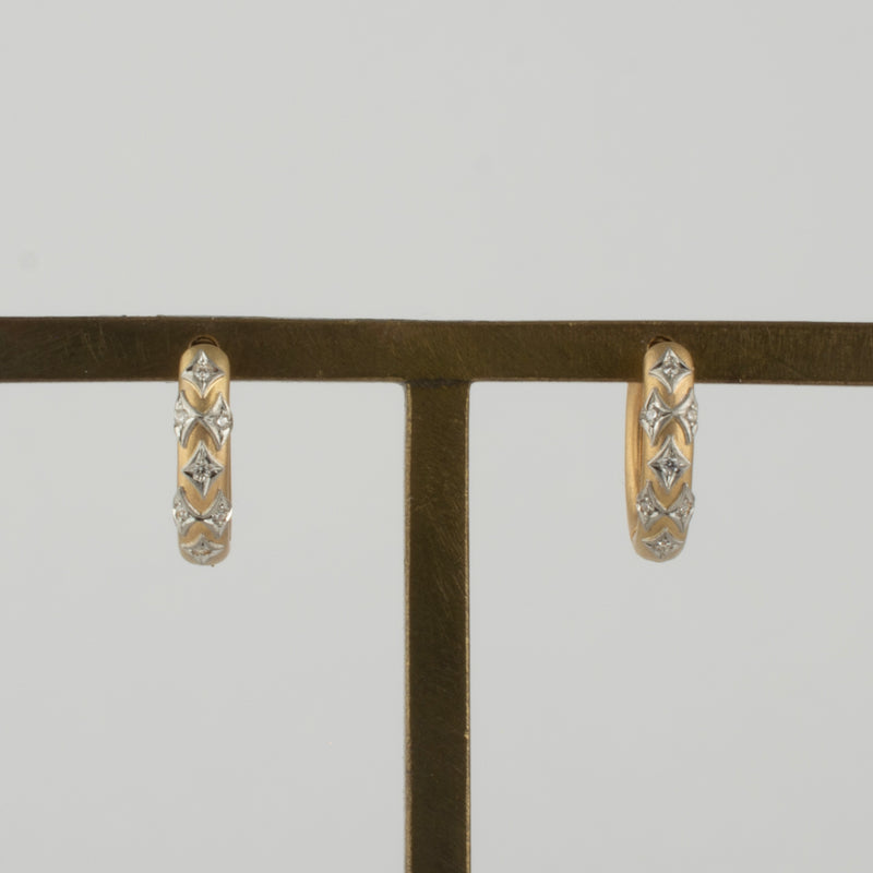 grace diamond hoop earring