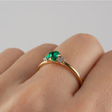 enfold emerald diamond ring