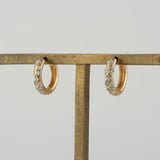 grace diamond hoop earring