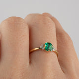 enfold emerald diamond ring