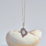 pave south sea pearl diamond pendant top T2601-005