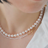 colored knots pearl necklace　FW45-017D-CT