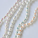 colored knots pearl necklace　FW44-CT