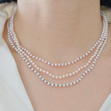 colored knots pearl necklace　FW44-CT