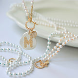 colored knots pearl necklace　FW45-017D-CT