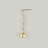 diamond south sea pearl chain earrings DE02-DP-G-PT