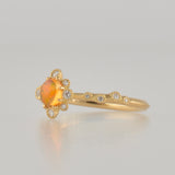 spread opal diamond ring　R2509-002