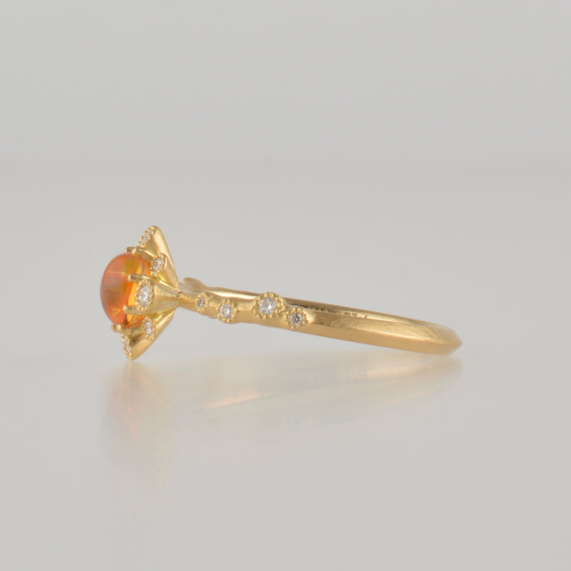 spread opal diamond ring　R2509-002