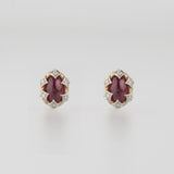 grace ruby stud earrings