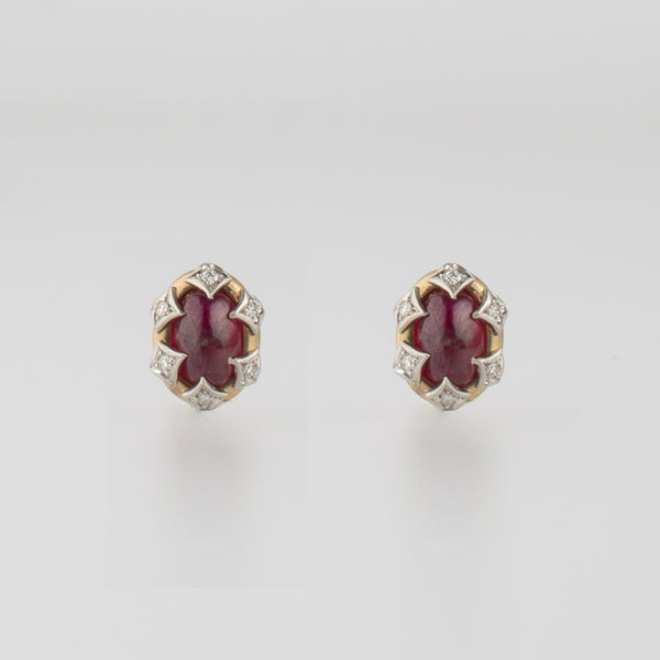 grace ruby stud earrings