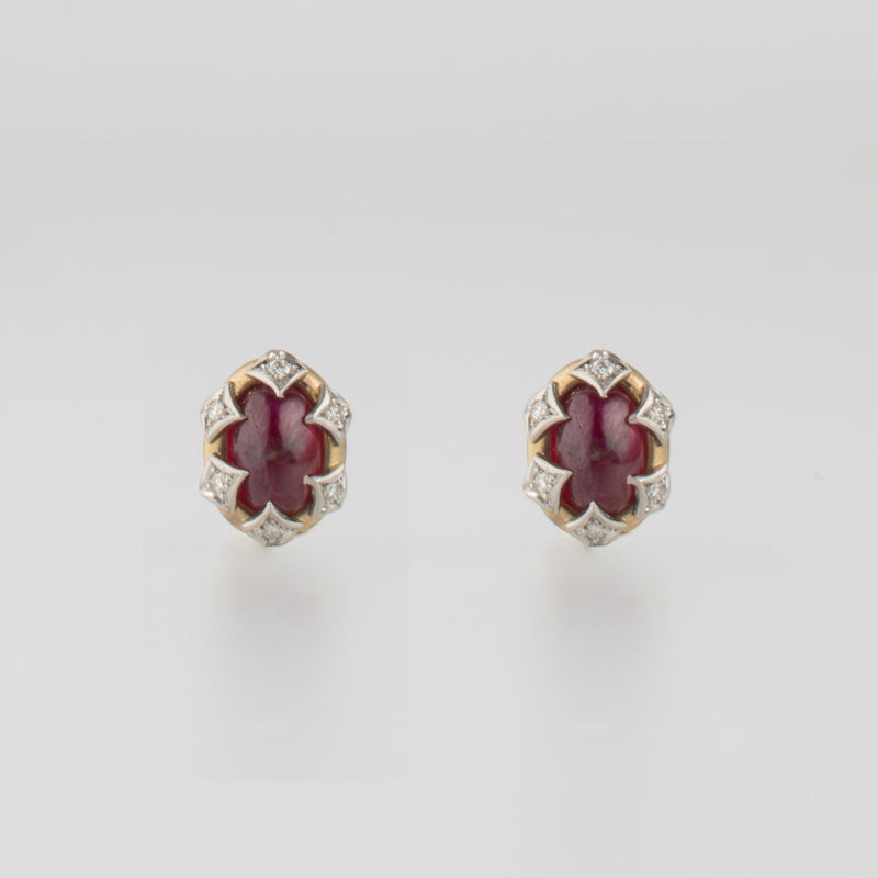 grace ruby stud earrings