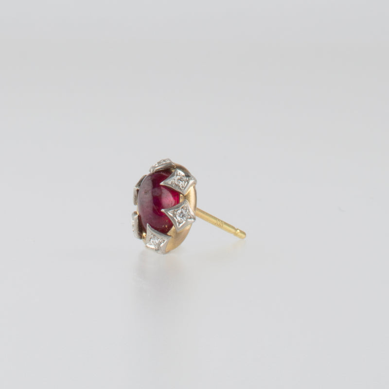 grace ruby stud earrings