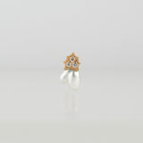 coronet south sea pearl diamond single earrings