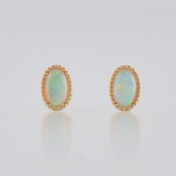 opal stud earrings　P2509-011