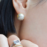 clavo south sea pearl diamond earrings P2605-009