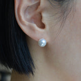 clavo akoya pearl diamond earrings P2608-001