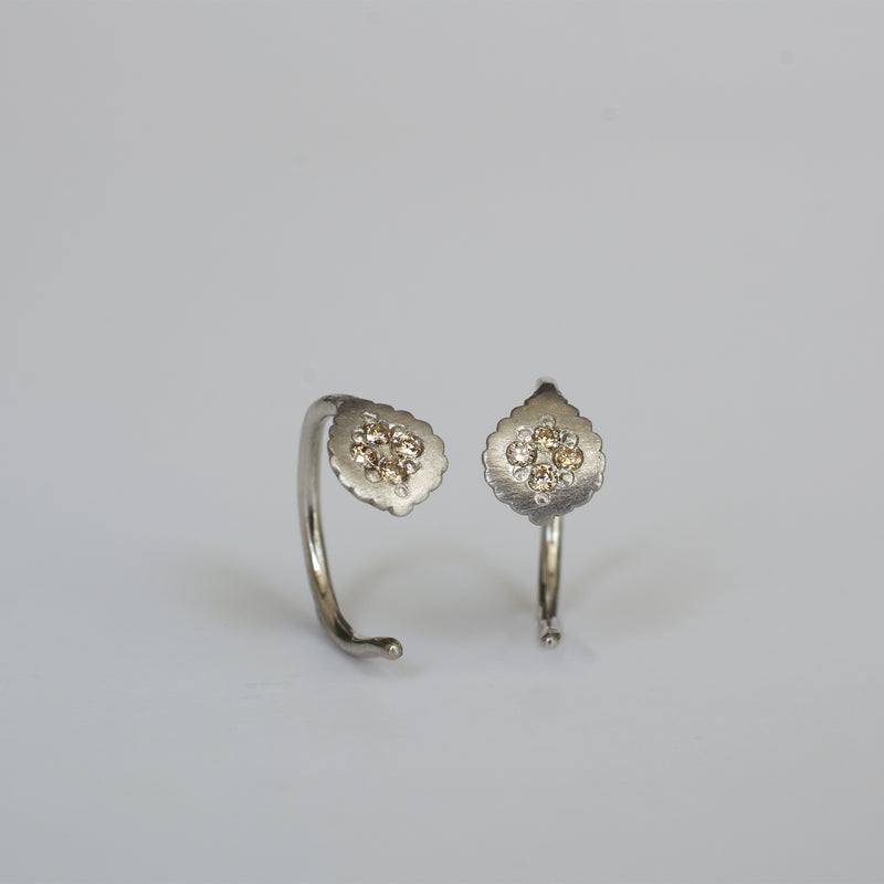 paisley brown diamond earrings S