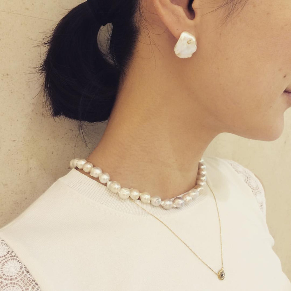 専用❗️shinkai   Baby akoya pearlピアス  片方用 CLICK HOOP PEARL PIERCED EARRING(S/片耳用)(2ZP1645)K18
