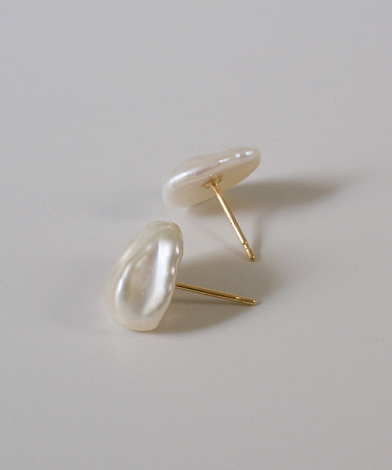 petal pearl dia stud earrings S