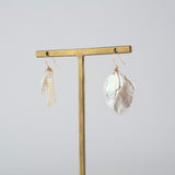 petal pearl hook earrings