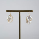 petal pearl hook earrings