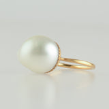 collet south sea pearl ring