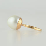 collet south sea pearl ring