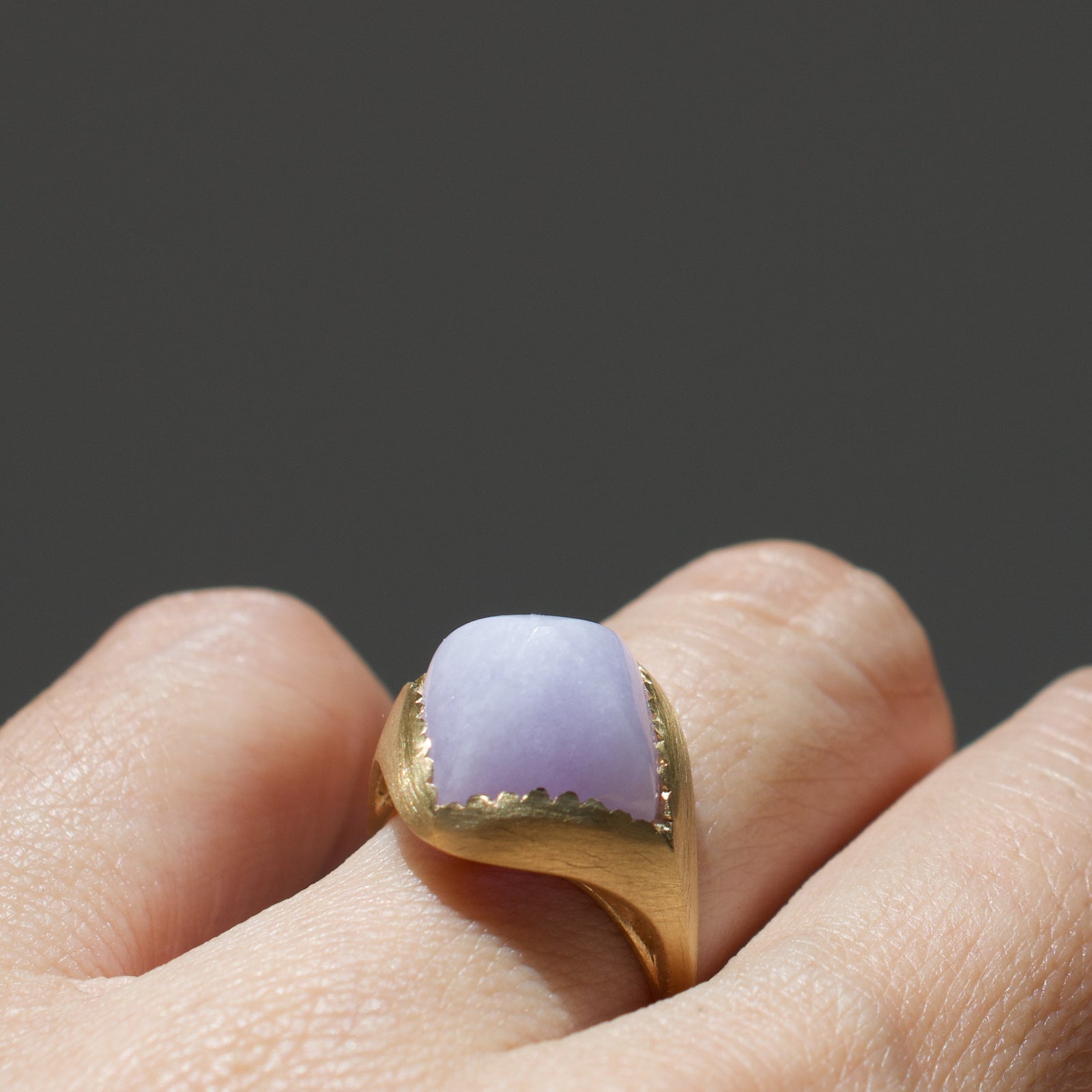 platy lavender jadeite ring – shinkai jewelry