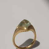 platy prehnite diamond ring